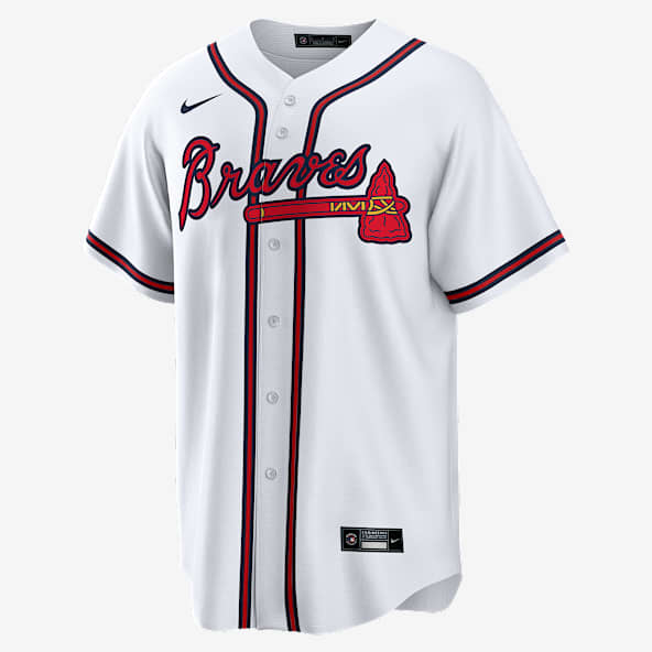 売れ筋商品|||ナイキ Tシャツ トップス レディース Men's Atlanta Braves Official Blank Replica Jersey Red mens-nike-red-atlanta-braves-